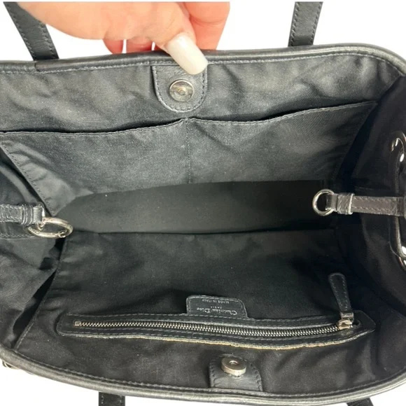 CHRISTIAN DIOR Coated Canvas PANAREA Tote Black ~EUC - Picture 9 of 16